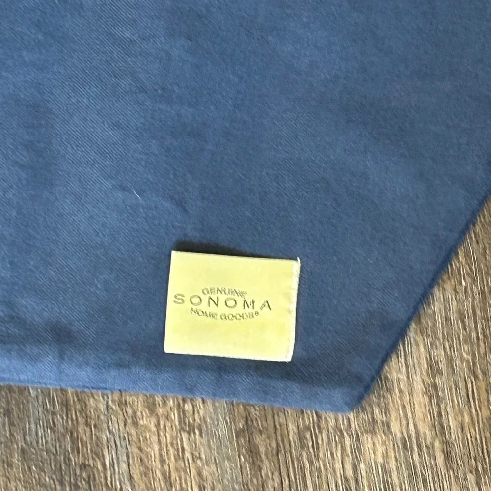 Sonoma Goods for Life Autumn Fall Felt Table Runner Navy Blue 52x12
